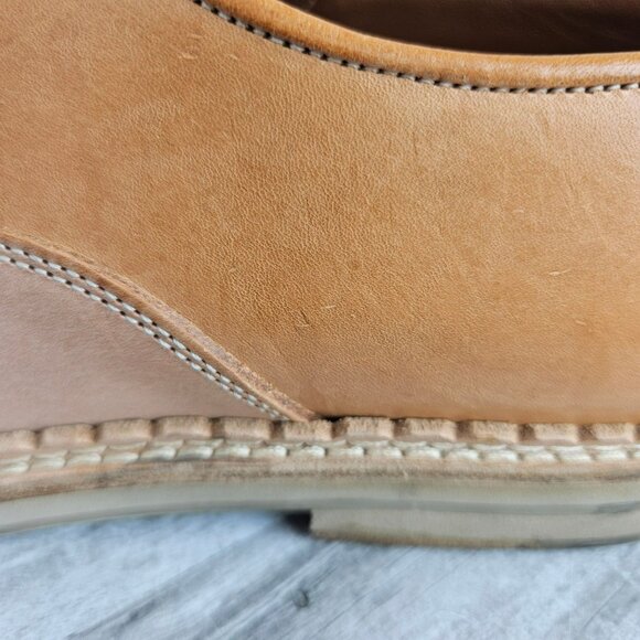 Jimmy Choo Womens EU 40 US 9 Shoes Tan Cap Toe Leather Oxford Italy Made Luxury - Picture 12 of 16